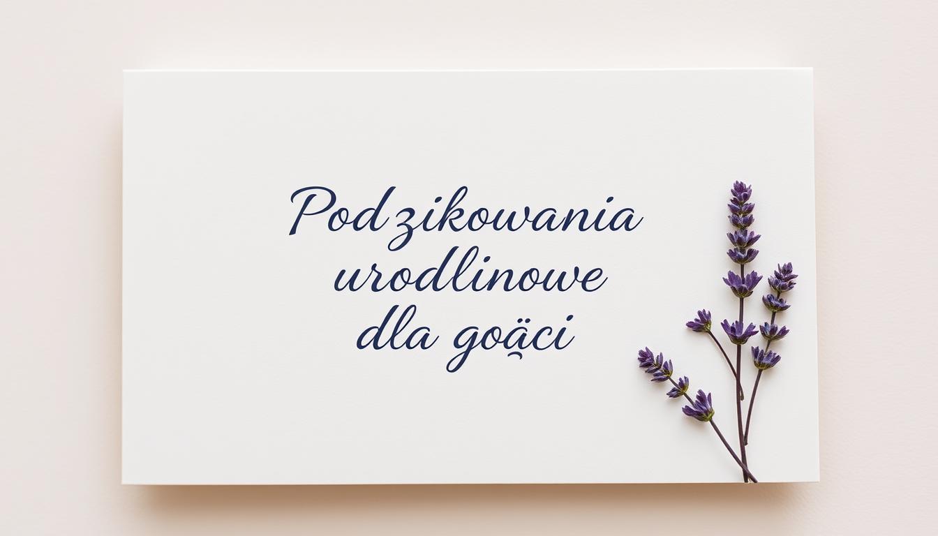 Podziękowania dla gości na 60 urodziny